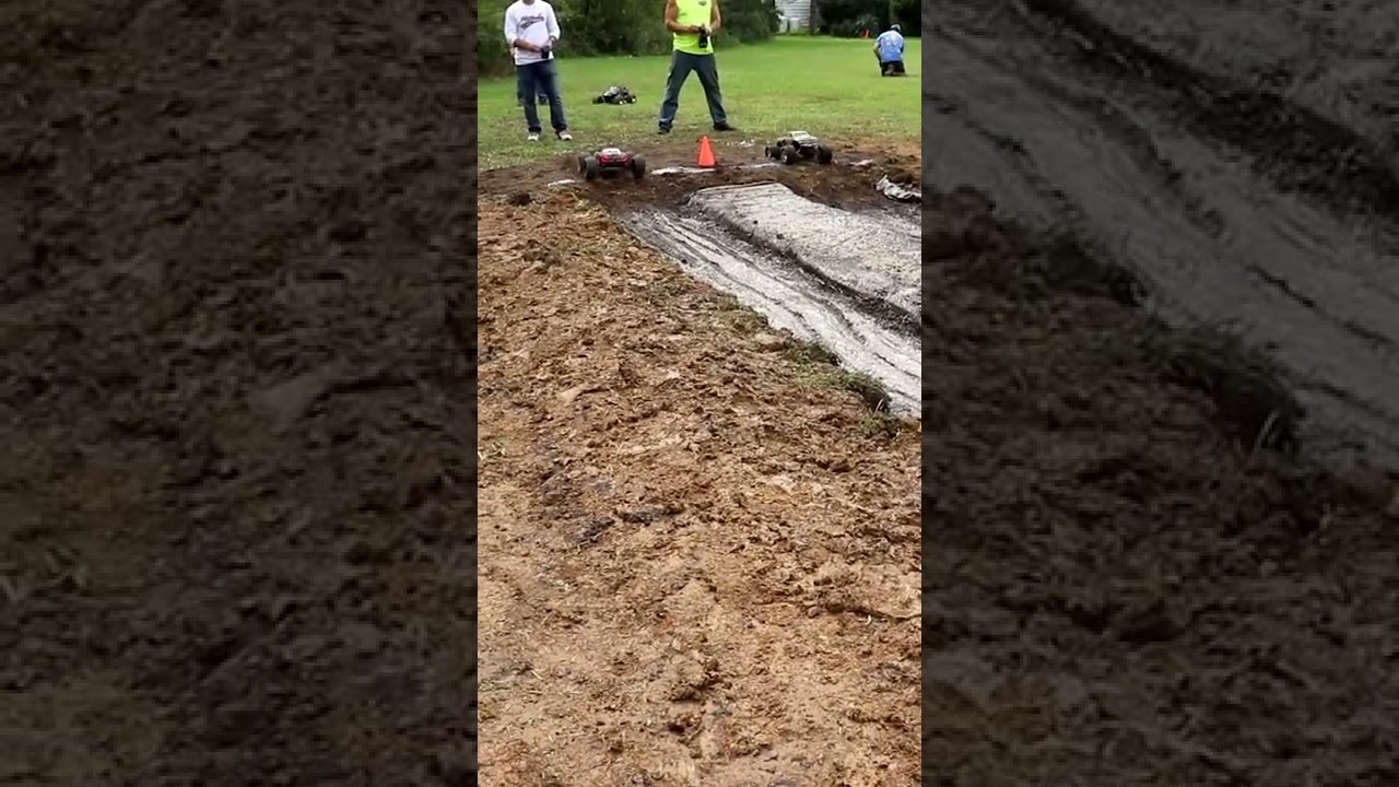 RC racing Traxxas Revo Nitro truck vs Arrma Kraton 6s electric truck