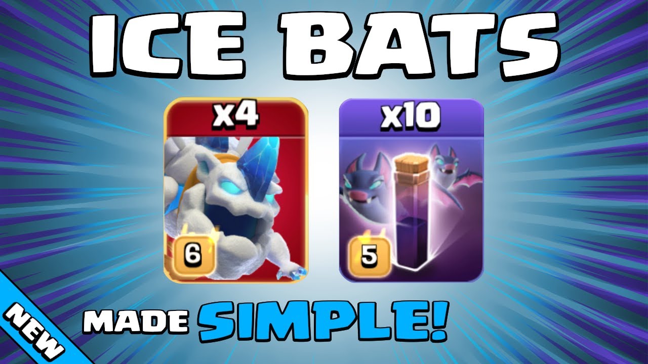 4 x ICE HOUNDS + 10 x BAT SPELLS = SUPER SPAM! TH13 Attack Strategy | Clash of Clans