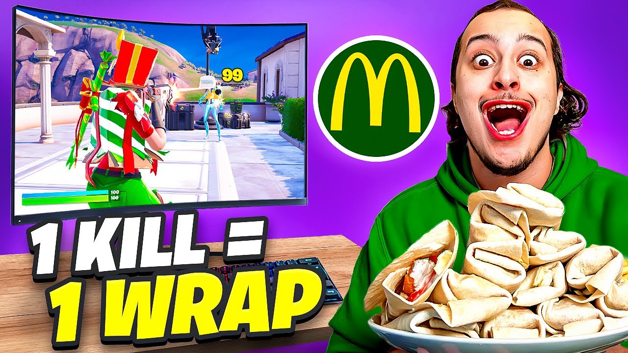 1 KILL = 1 CROC dans un P'TIT WRAP CHEVRE MCDO sur FORTNITE BATLLE ROYALE !