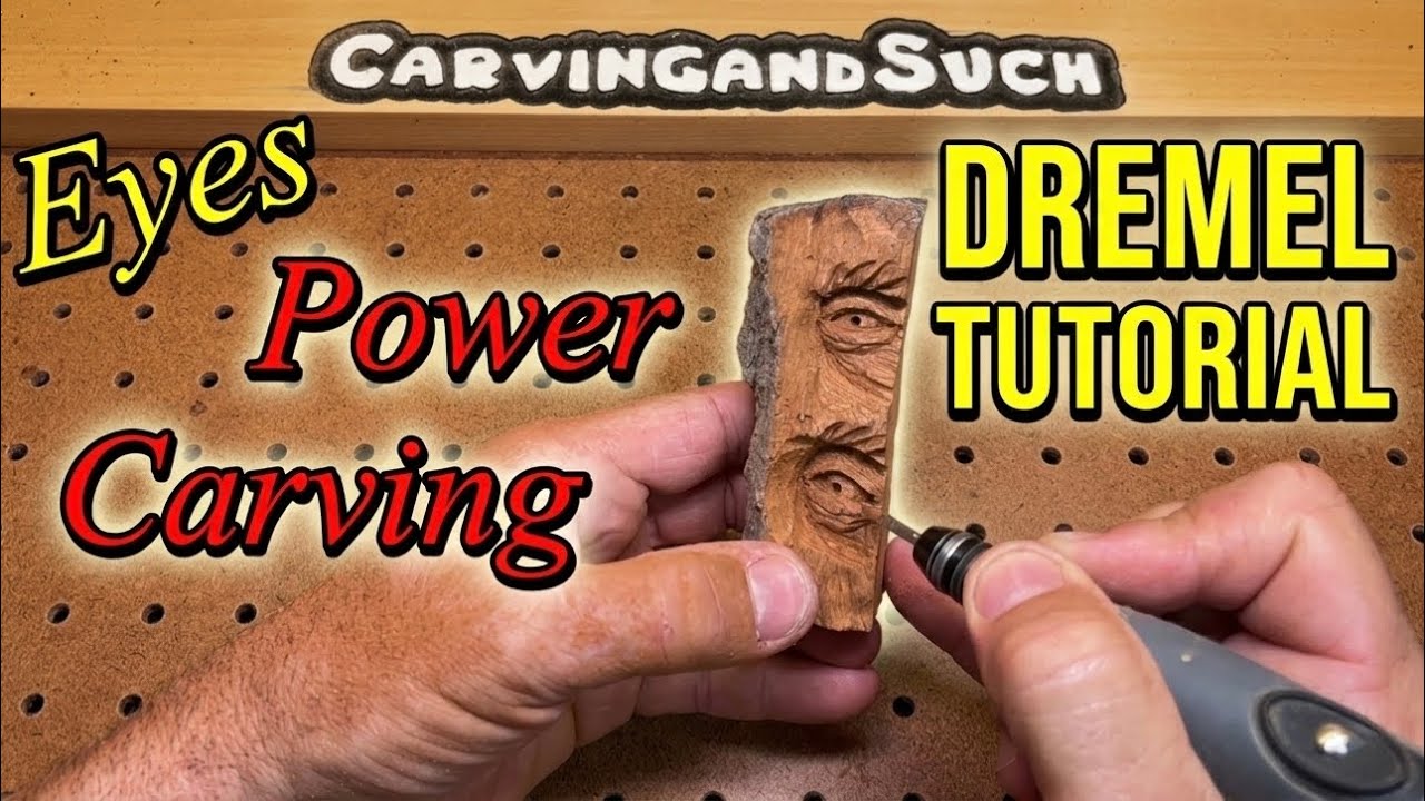 Carving Eyes-Easy Power Carving Tutorial How To With Dremel 3000