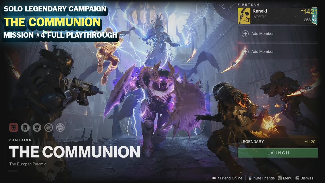 Solo Legendary Campaign - Mission #4  The Communion [Destiny 2]