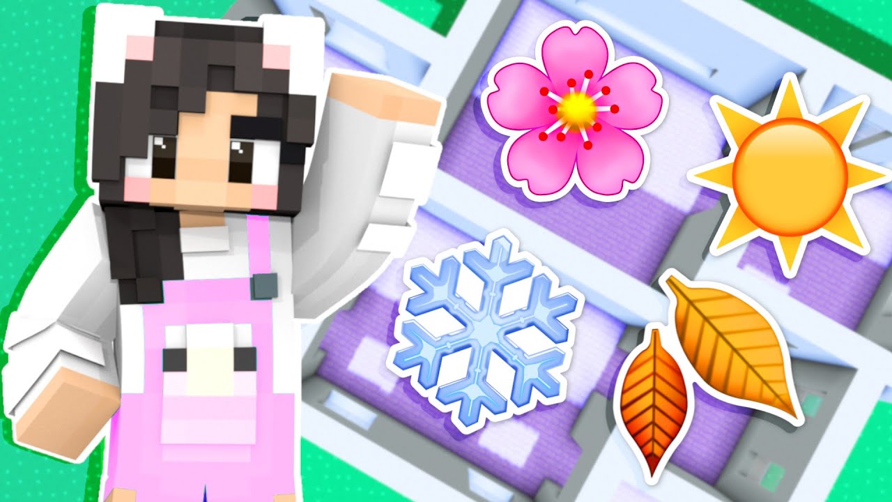💜Minecraft BUT Every Room is a DIFFERENT SEASON