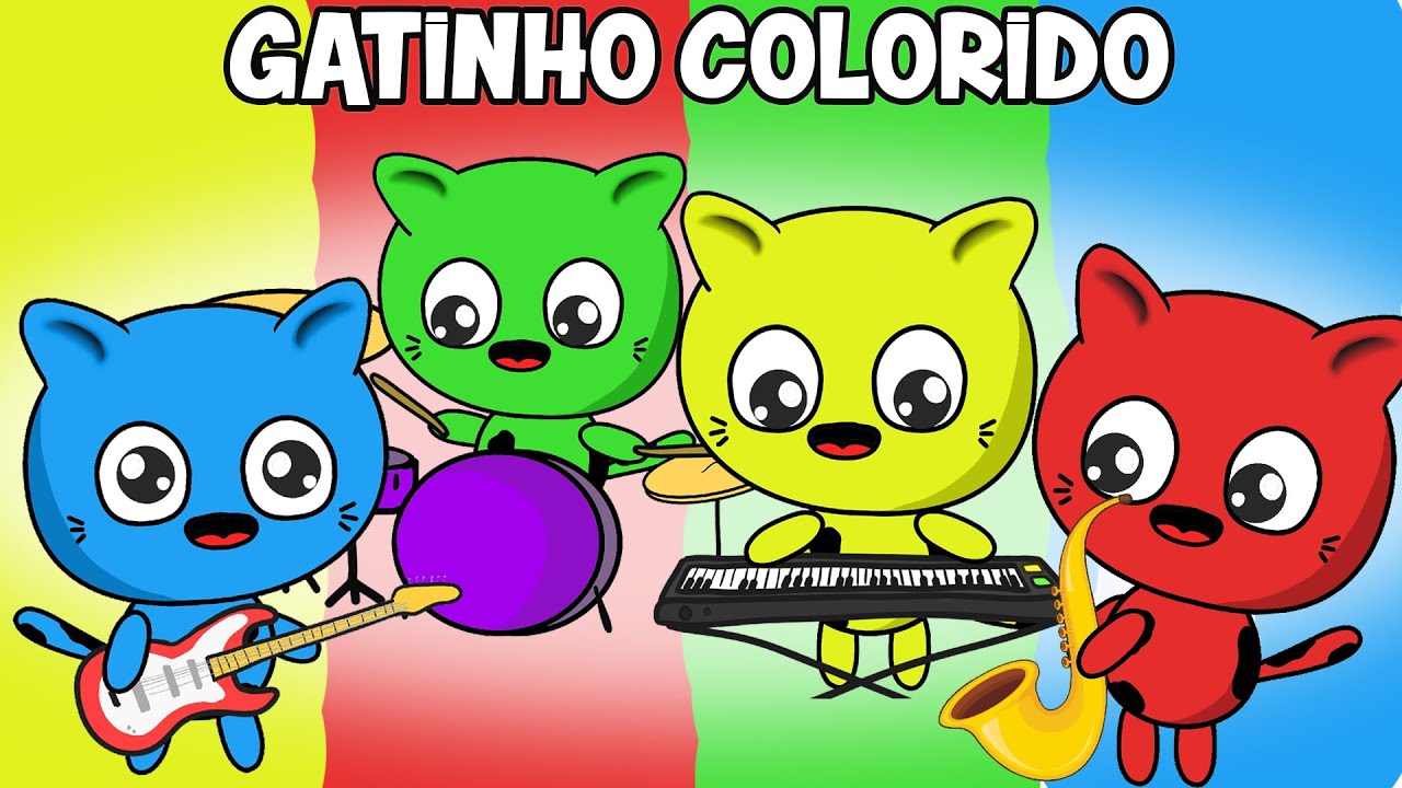 Gatinho Colorido (Desenho Infantil) - Os MiniMágicos