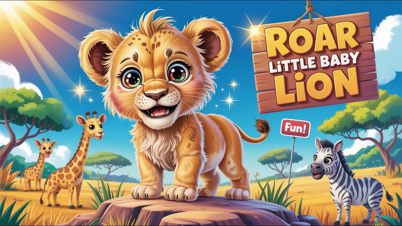 🦁 Roar Little Baby Lion! | Cute & Brave Jungle Song for Kids