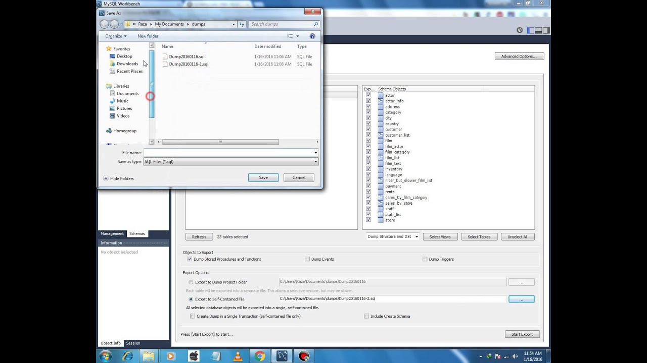 How Export and Import Tables In Mysql workbench