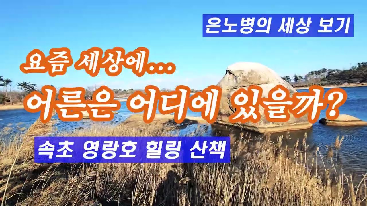 요즘 세상에..  어른은 어디에 있을까, 속초 영랑호 힐링산책