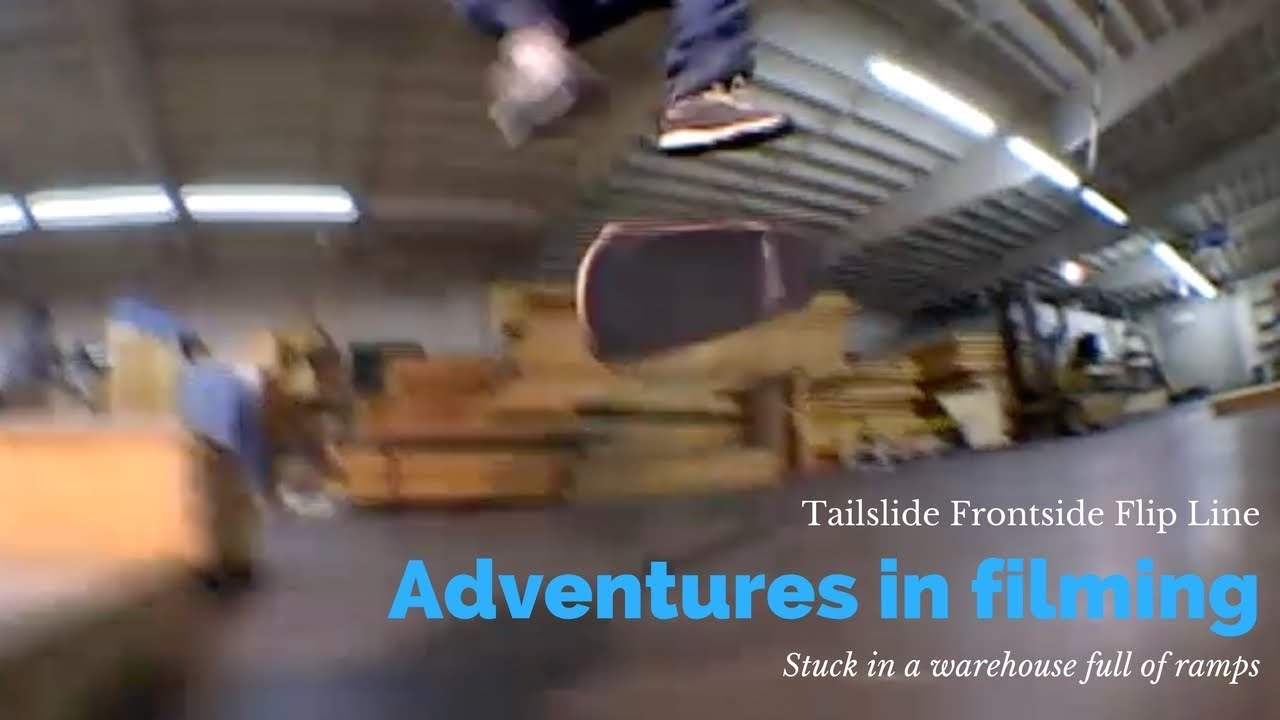 Tail slide frontside flip line