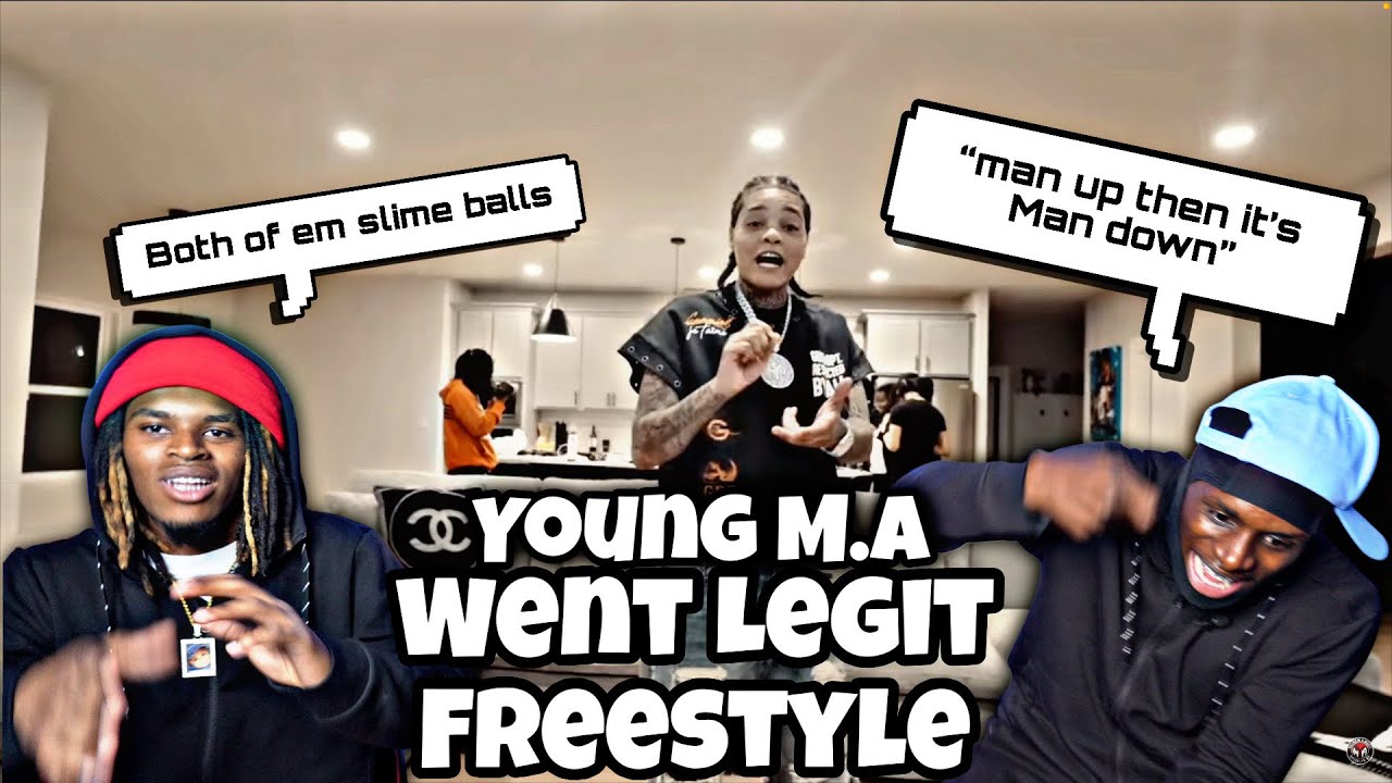 MAN UP THEN IT'S MAN DOWN! | Young M.A Went Legit Freestyle (REACTION)