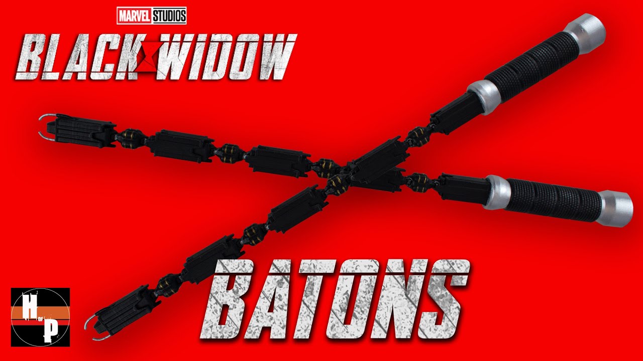 3D Print Black Widow Shock Baton Weapons As Seen in the MARVEL Studios Movie