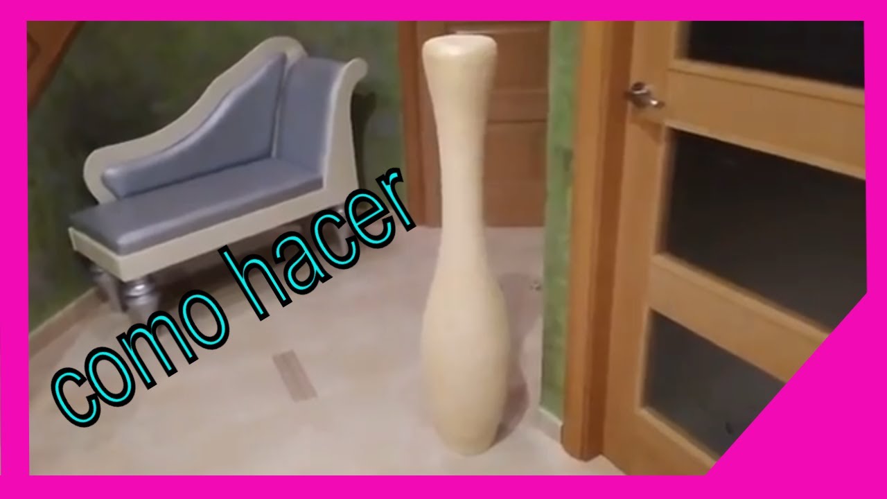 Como hacer un JARR&Oacute;N de cart&oacute;n grande🎈🏺jarr&oacute;n elegante , jarr&oacute;n decorativo