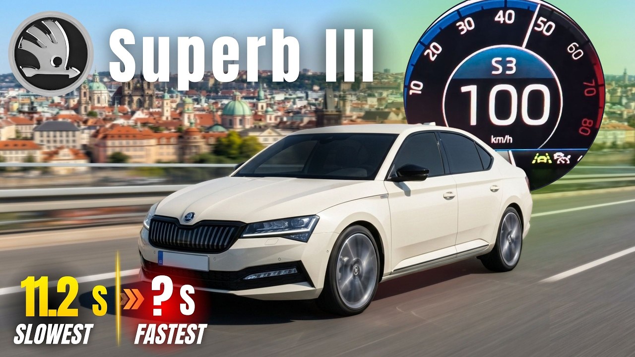 Skoda Superb III (B8)  0-100 km/h. Acceleration Battle. 1.4 to 2.0 | Which Engine Is The FASTEST?