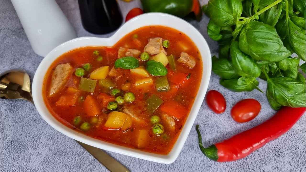 Вкусный суп-гуляш - ужин для всей семьи 🌶️
