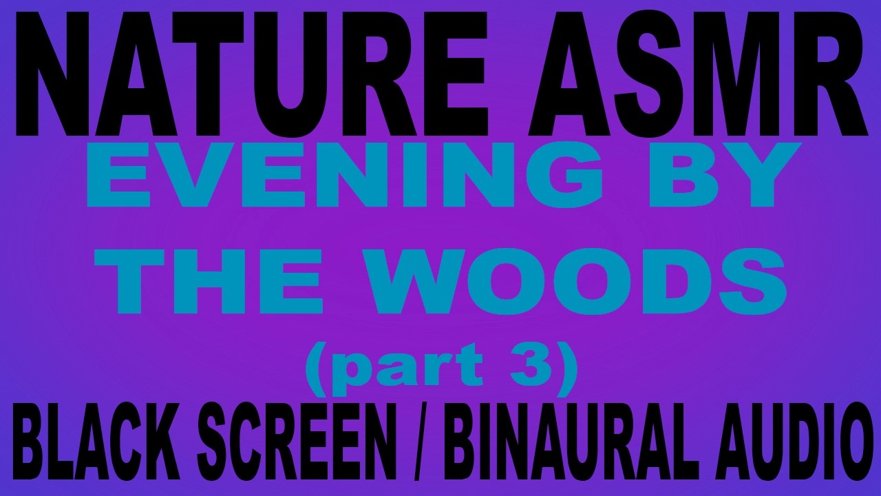 Evening By The Woods (Part 3) | Black Screen ASMR | Nature Sounds & Wilderness Ambience