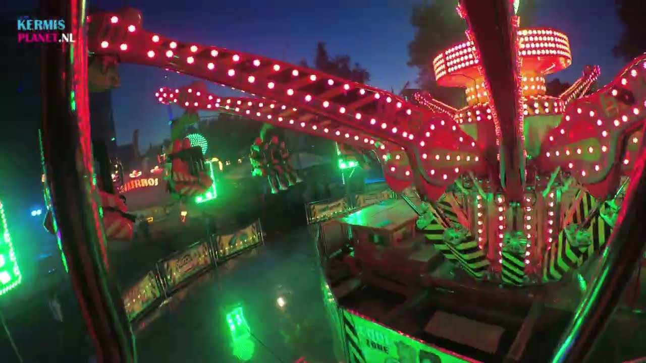 Disco Jumper XXL Onride in 4K in de avond - Zomerkermis Dordrecht 2018