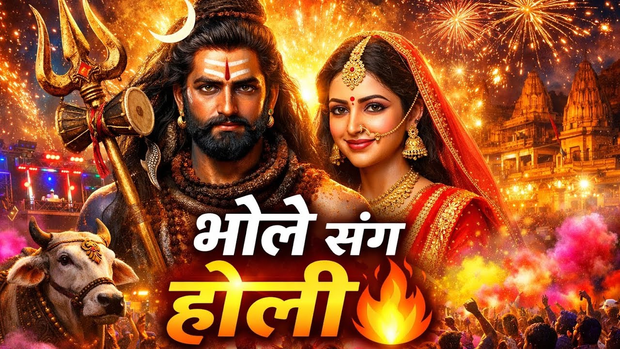 भोलेनाथ संग रंगों की होली 🔥 | Mahadev Holi DJ Song 2026 | Har Har Mahadev