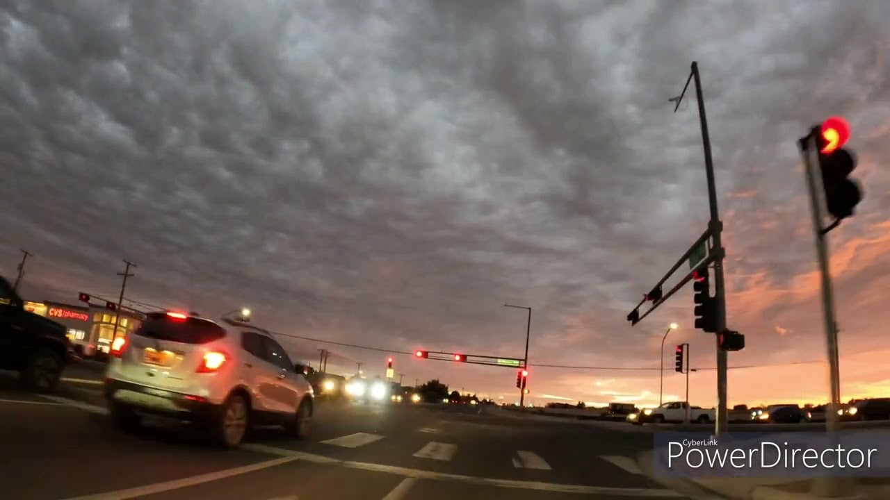 Driving: Rio Rancho, NM. Sunset