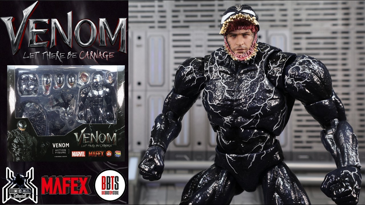 Обзор фигурки Mafex № 282 Marvel VENOM «Да будет Карнаж» с Томом Харди и Эдди Броком в главных ро...