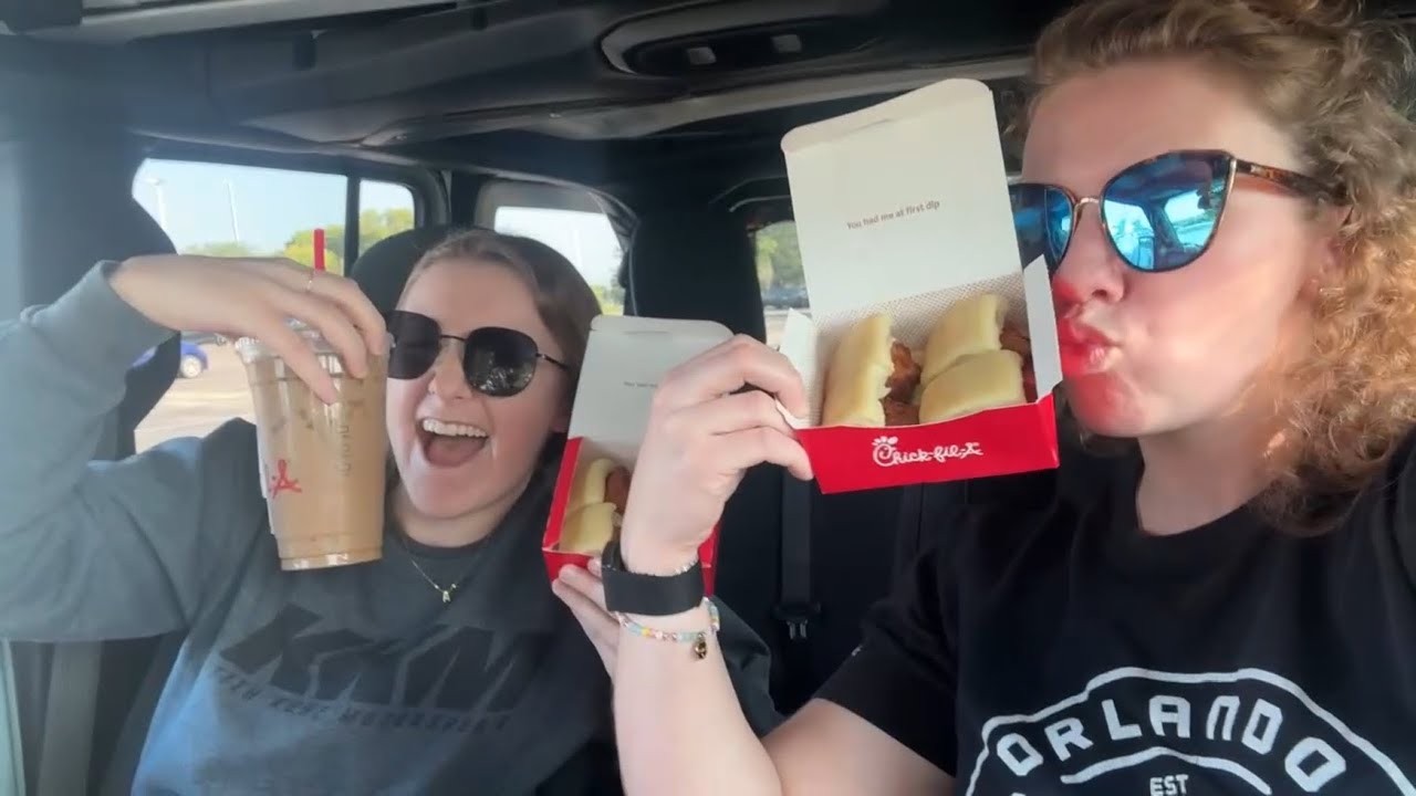 Chick-Fil-A Breakfast Mukbang | Chicken Minis & Iced Coffee!