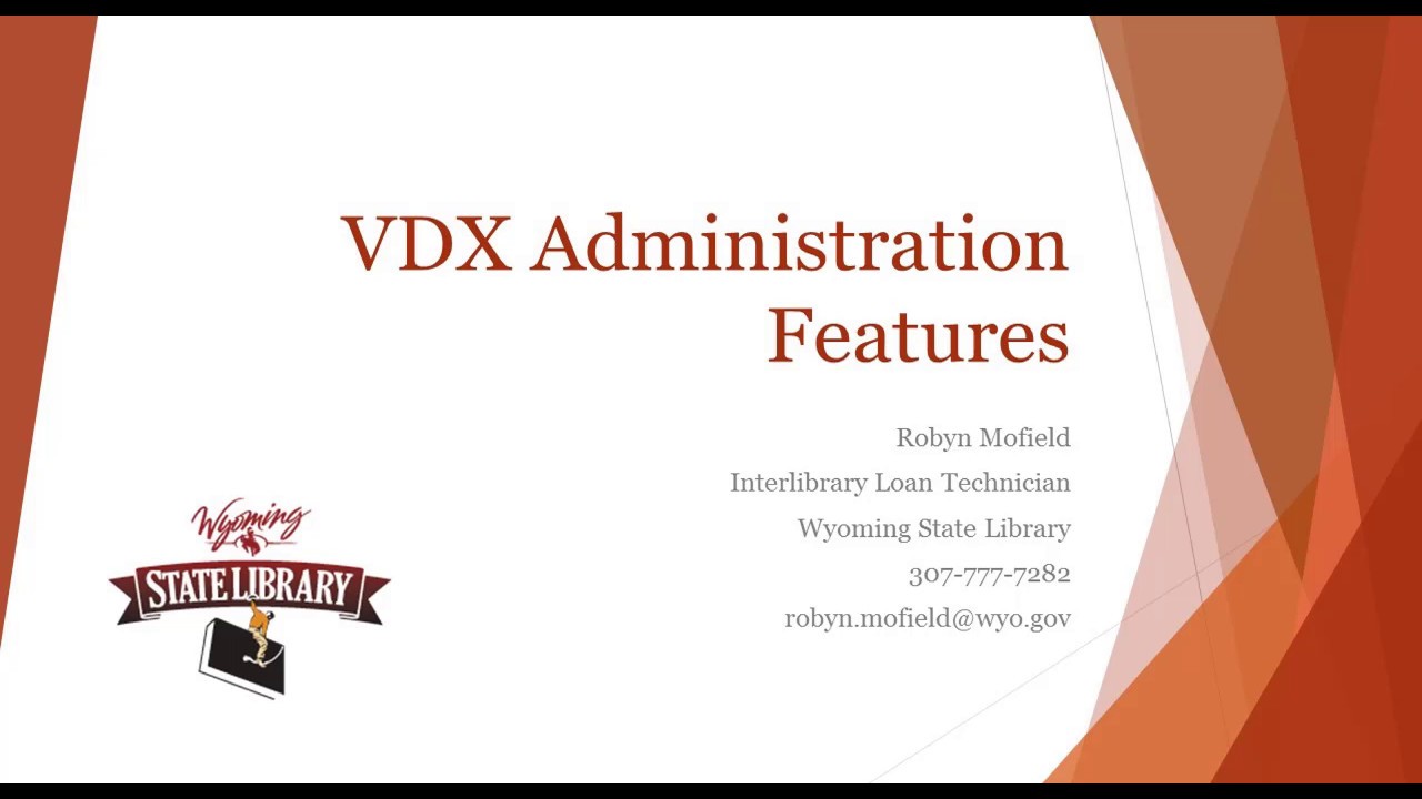 VDX Administration Features