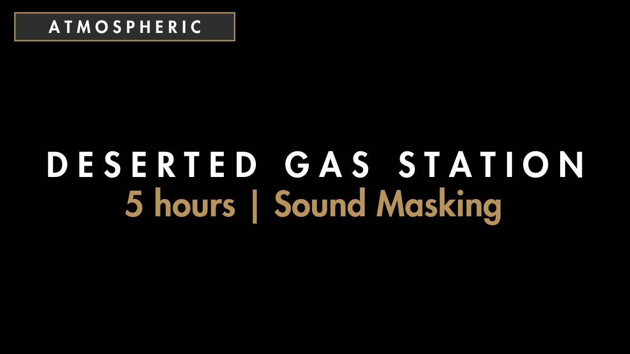 Deserted Gas Station Ambience | 5 Hours Black Screen for Sleep, Focus & Tinnitus Masking
