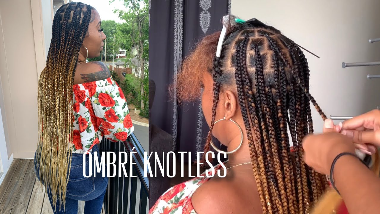 THE BEST OMBRÉ KNOTLESS BRAIDS 1b 27 613 extended length