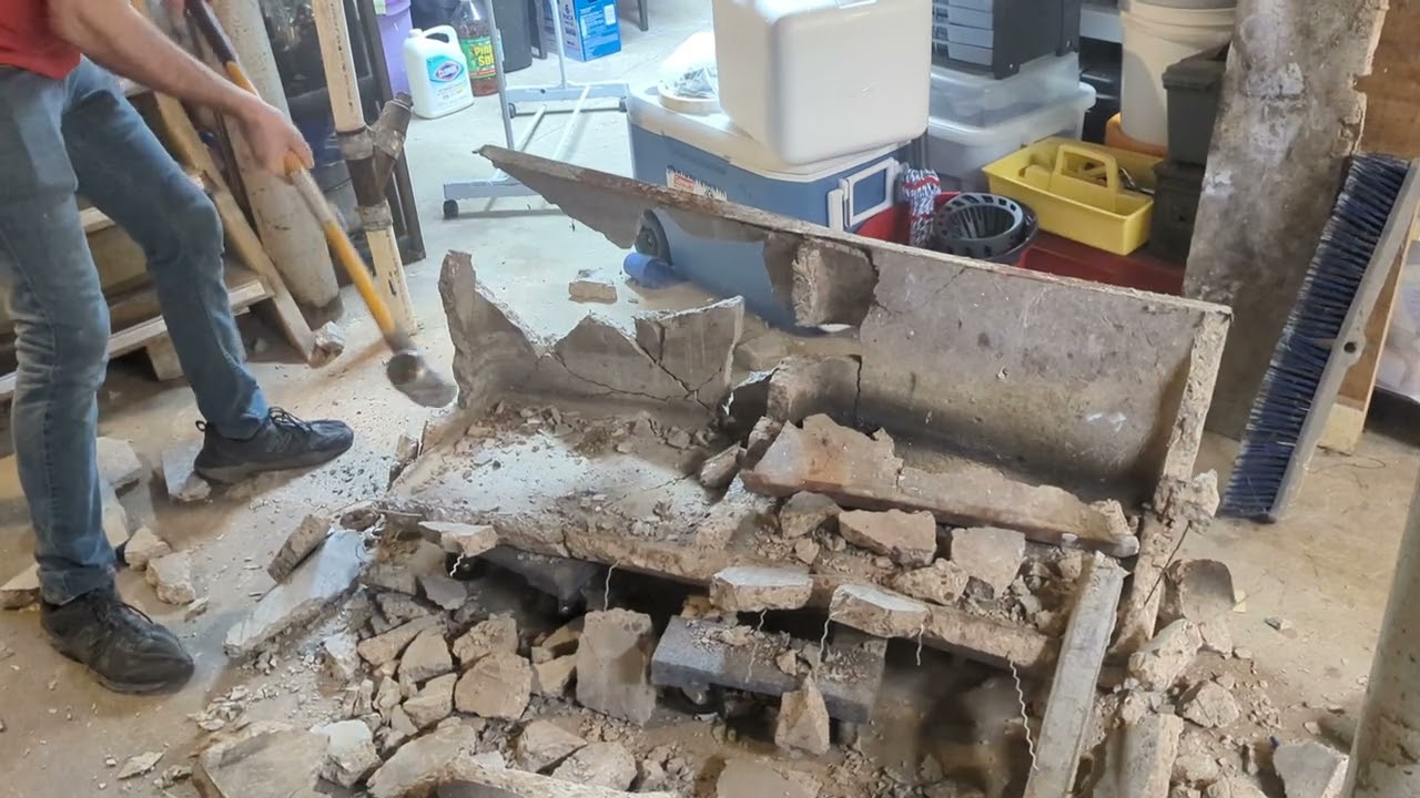 How to remove a concrete utility sink in 30 minutes.