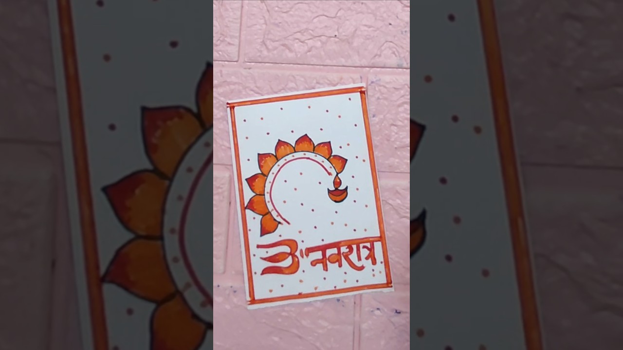 ,🤫😲 Don't Miss😲💡 Beautiful Navratri Card Drawing🪔🪔 Project Design