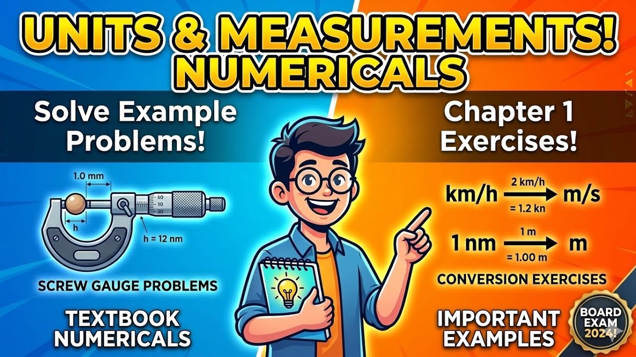 Units and measurements Numericals | Class 11 Physics | Chapter 1 Numerical | Exercise Numerical 