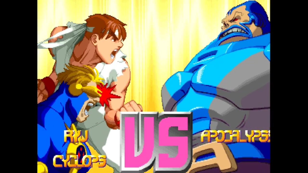 X-Men Vs Street Fighter - Ryu and Cyclope vs Apocalypse (Max Difficulty)
