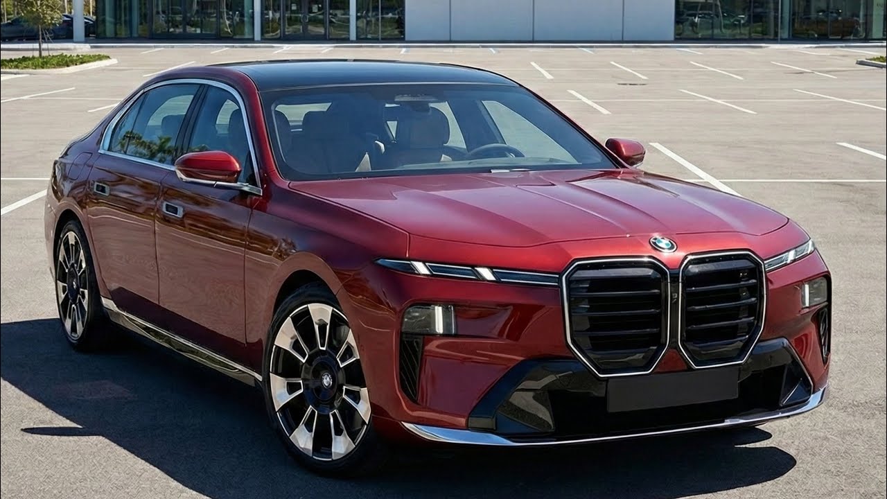 Совершенно новый BMW 7 серии 2027 года — прекрасный пример системы коррекции направления движения.
