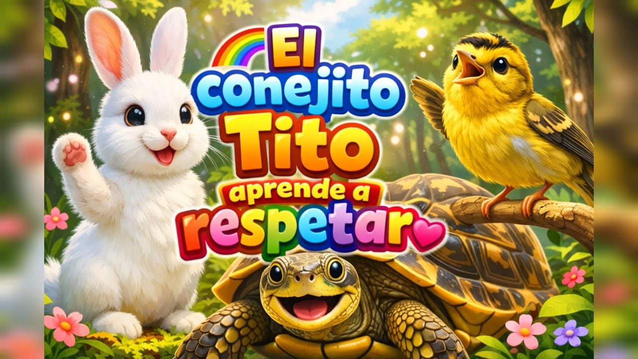 El conejito Tito aprende a respetar.🐰🐢🐥