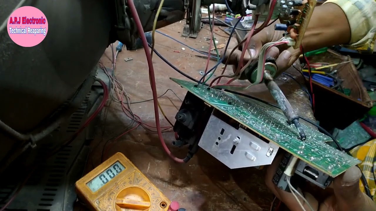 CRT tv repair, power led on but no picture no sound