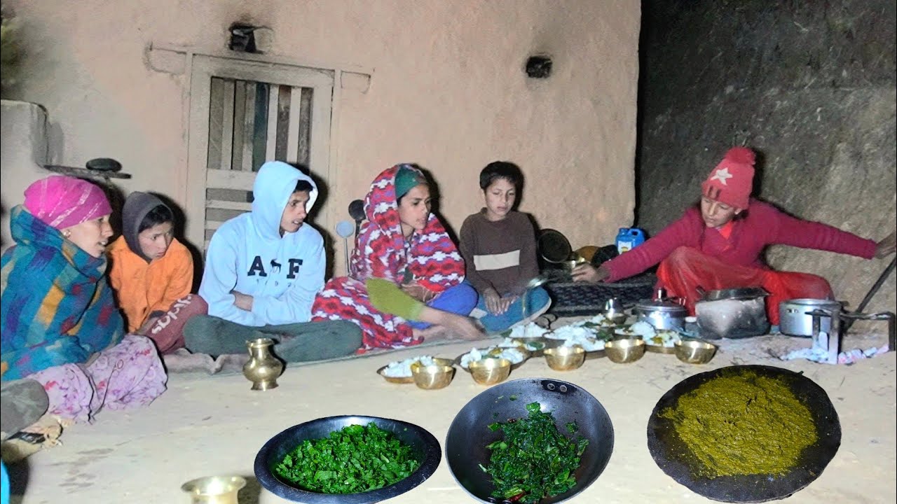 Open Sky Wood Fire Cooking || Authentic Nepali Dal Bhat with Organic Tomato Pickle ||