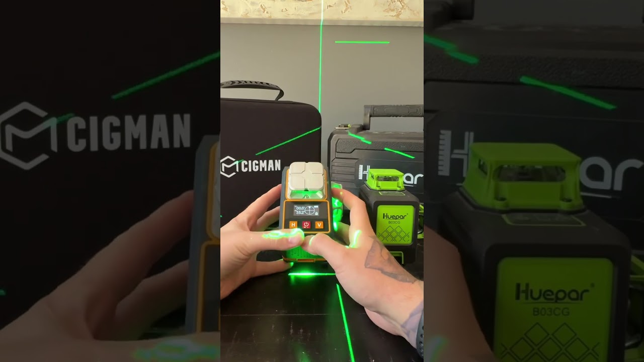 Laser level test #cigman #heupar #tooltest #laserlevel #toolfaceoff #carpentry #tile