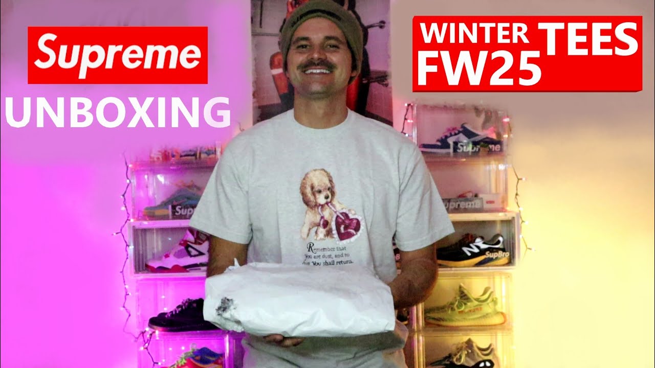 Распаковка зимних футболок Supreme FW25! Лучшие модели из всей коллекции?