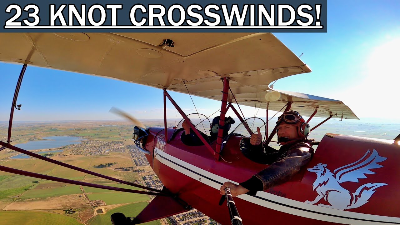 Flying my Open Cockpit Airplane into Windy Wyoming for the first time.