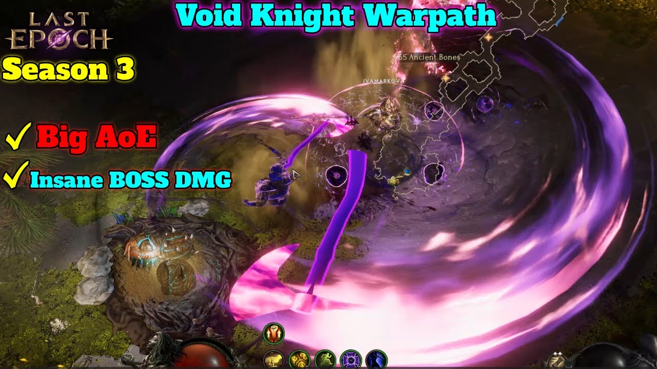 Last Epoch Void Knight Warpath - 2000 Corruption Screen WIDE CLEAR + Uber Aberroth KILL | Season 3