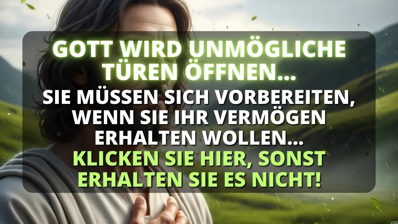 🏡  GOTT WIRD VERSCHLOSSENE TÜREN ÖFFNEN! BEHALTE DEINEN GLAUBEN! 🕊️   Botschaft von Gott