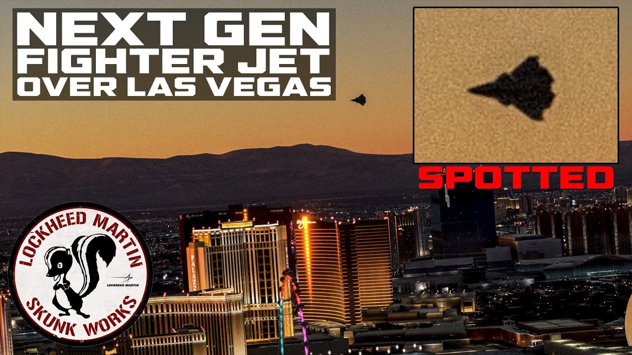A next-generation fighter jet is caught testing over Las Vegas, Nevada - near Nellis AFB. #usa #f47