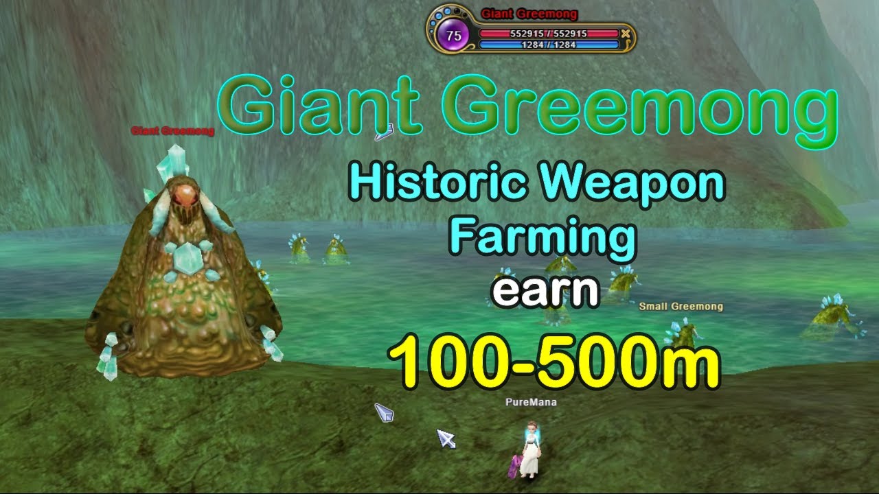 Historic Weapon Farming Giant Greemong | Flyff Universe