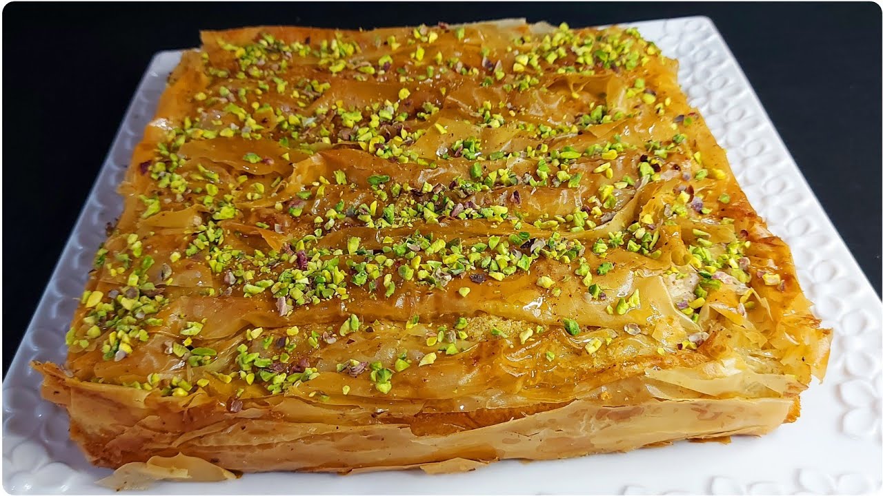 بسبوسة برستيج بورق الفيلو بمداق عجيب و شكل رائع سيعشقها جميع أفراد أسرتك و ضيوفك لبسبوسة 😋👍💯