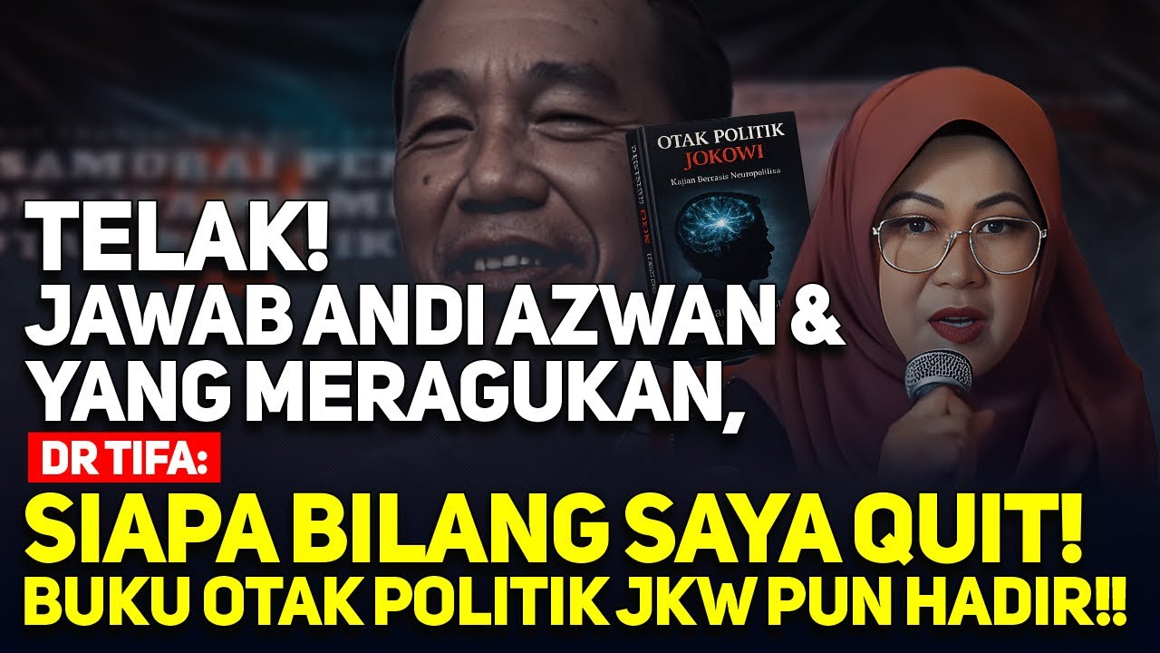 TELAK! JAWAB ANDI AZWAN & MEREKA YANG RAGU, DR TIFA: SIAPA BILANG SAYA QUIT! BUKU OPJ PUN HADIR!!