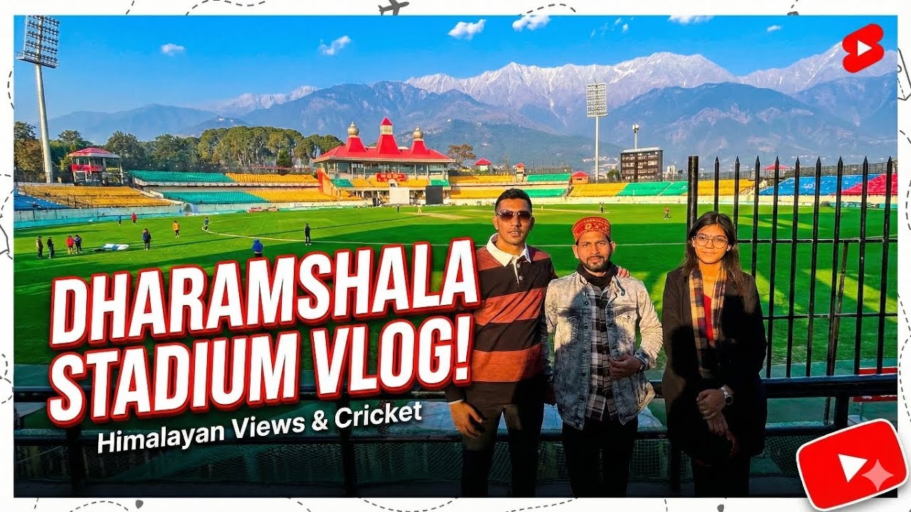 World’s Most Beautiful Cricket Stadium? 🏔️🏏 | Dharamshala Vlog👌😳