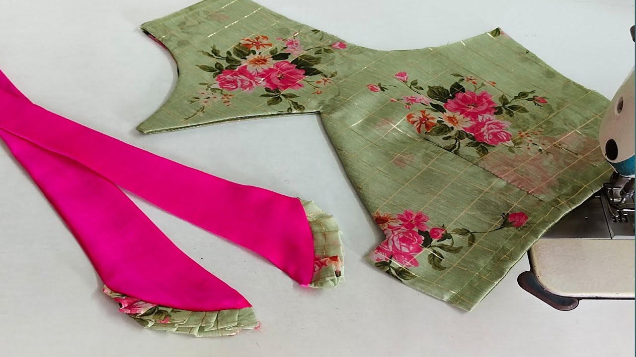 Princes Cut Boat Neck Blouse Cutting and Stitching with Bow Neck Blouse Design