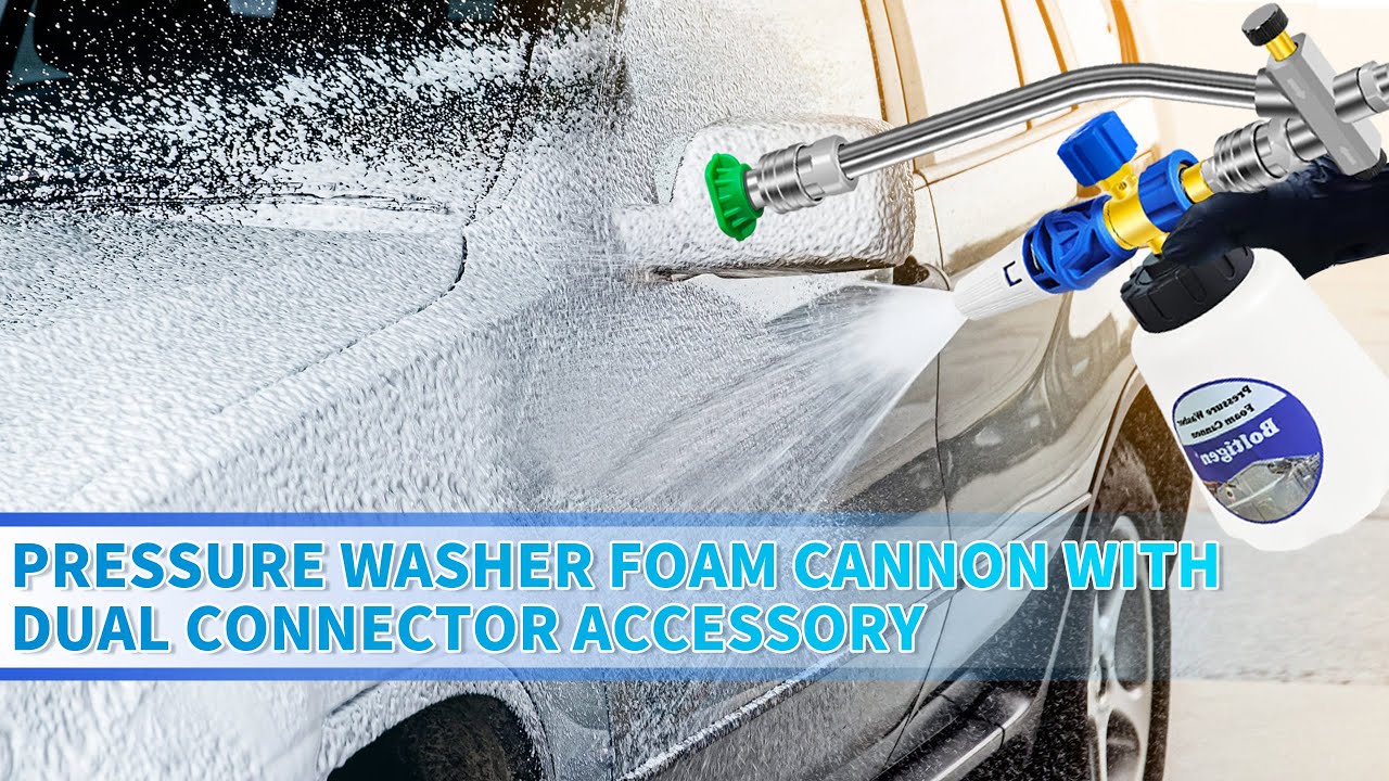 Pressure Washer Foam Cannon with Dual-Connector Tool ｜Boltigen