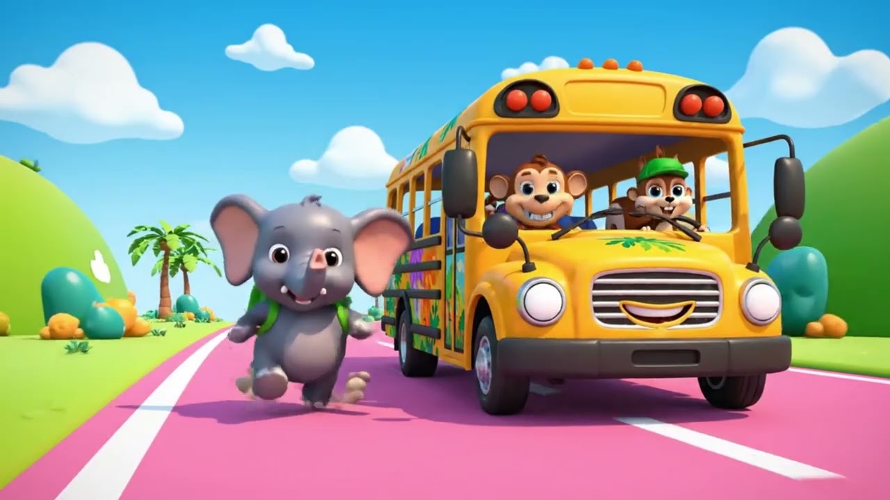 Fun Jungle Bus Song for Toddlers 🚍🐘