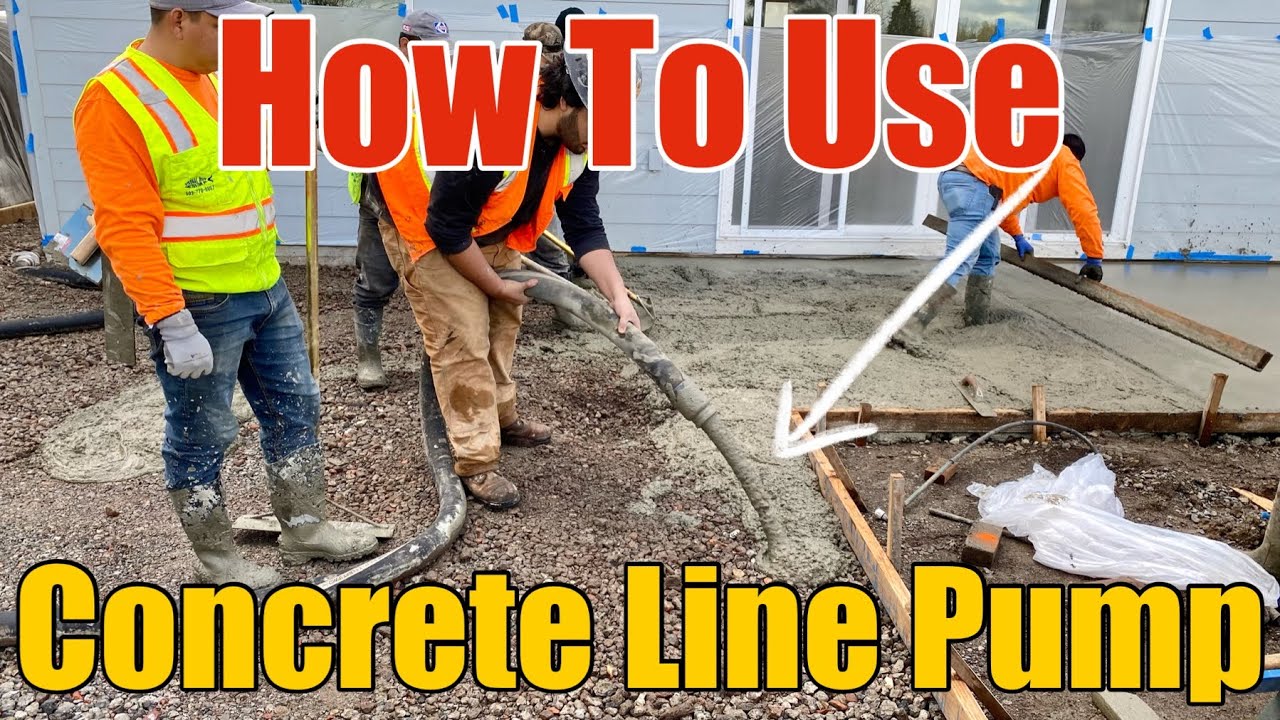 How To Use A Concrete Line Pump For Residential & Commercial Flatwork Step by Step DIY REED B50HP
