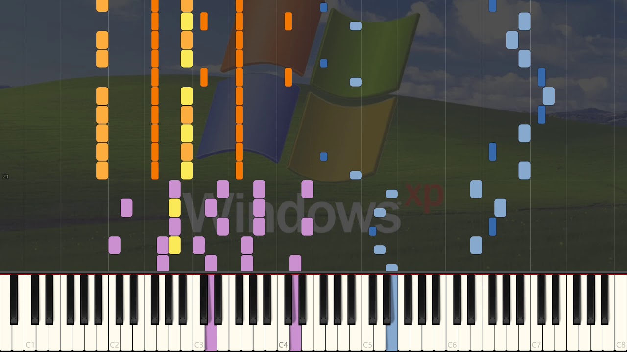 Music Using Only Sounds From Windows XP & 98   SomethingUnreal  on Synthesia REAL SOUNDS BUT NUMBER