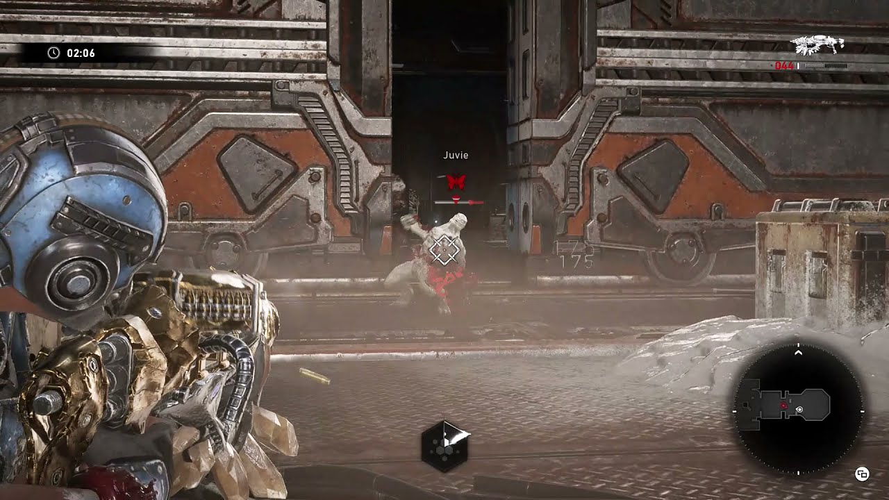 Gears 5 Escape - Swarm Grenadier getting squished by the doors