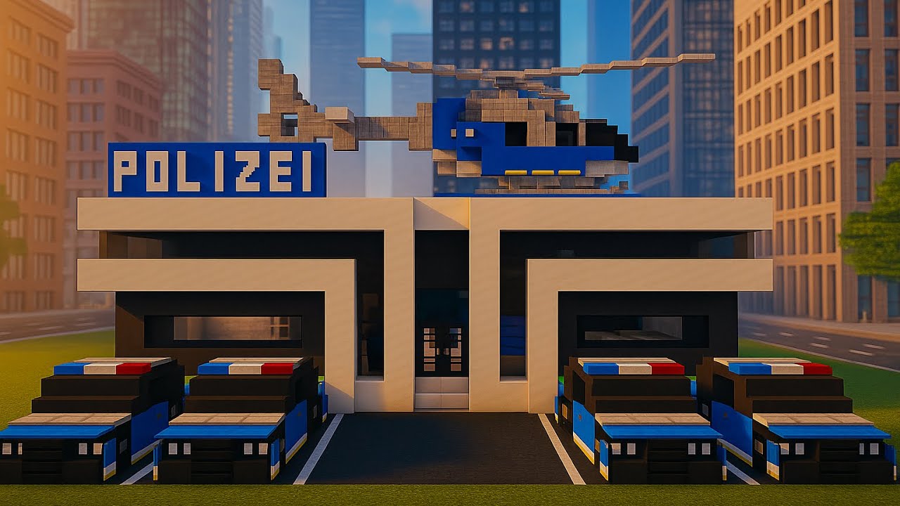 🏙️ Minecraft Polizei Station Tutorial 🚔 | Moderne Polizeiwache ganz einfach bauen!